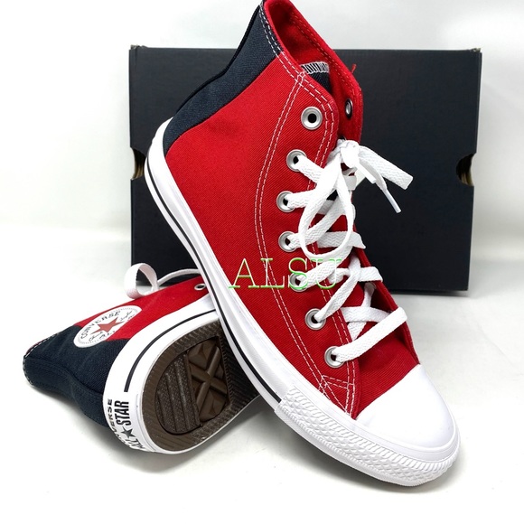 Converse Ctas High Top Enamel Red Black Women’s - Picture 7 of 12